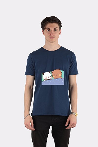 DOT تي شيرت للجنسين الدب والباندا بوبو دودو بالون كلاسيك