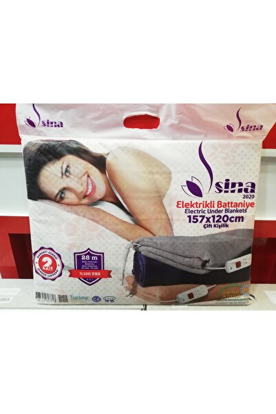 Sina ÇİFT KİŞİLİK GARANTİLİ ELEKTİRİKLİ YATAK ISITICI BATTANİYE 157x120
