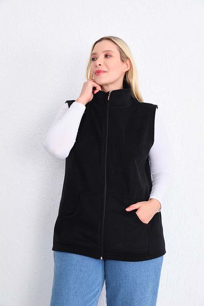 Kardelen Butik Ümraniye Black Sports Fleece Vest