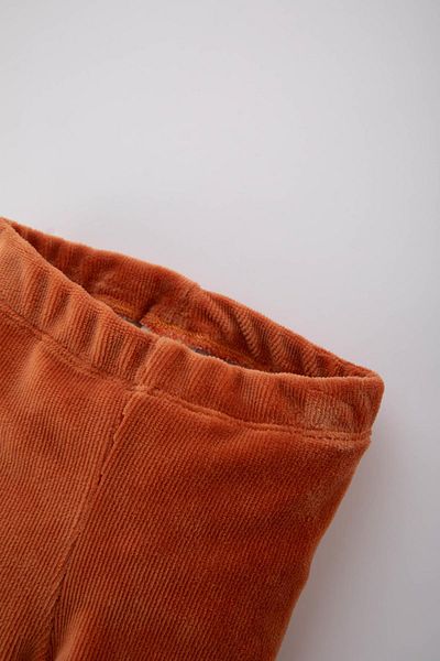 DeFacto Baby Girl Flat Leg Elastic Waist Velvet Leggings Y1083A224Sp
