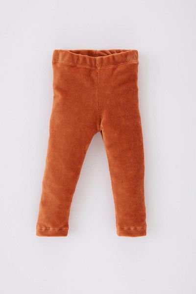 DeFacto Baby Girl Flat Leg Elastic Waist Velvet Leggings Y1083A224Sp