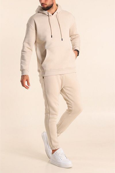 Cream polo sweat suit sales
