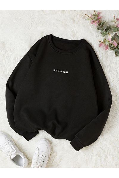 Revasser Unisex Γυναικεία/Ανδρική REVASSER Ειδική πολύχρωμη βαμβακερή φούτερ με λαιμόκοψη