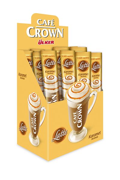 Cafe Crown كراميل لاتيه 17 جرام × 24 قطعة