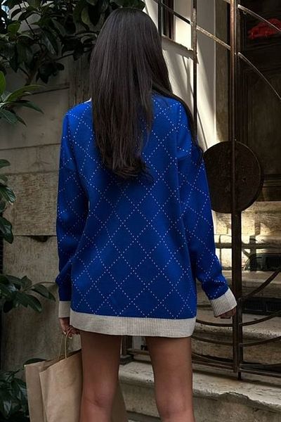 lovebox 6608 Model Patterned Oversize Women's Cardigan - Saks