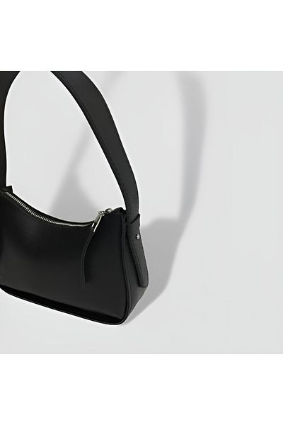 YMZBAG Black women's Baguette handbag