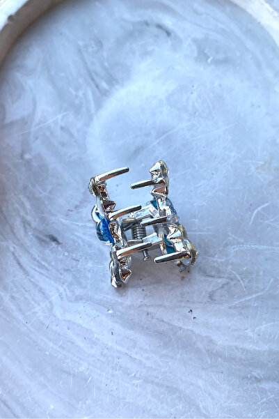 TAKIŞTIR Πλαϊνή πόρπη από πέτρα σε ασημί χρώμα (μονή)