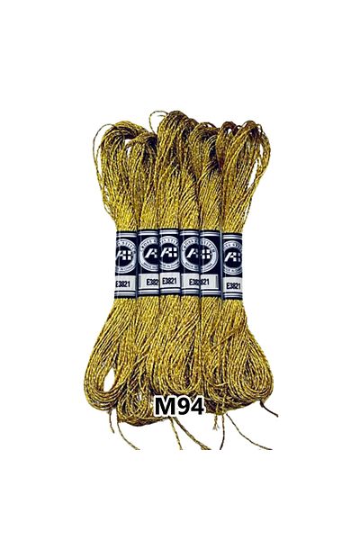 EleganTShoP Airo Muline Ebr-Sim Etamine Cotton Embroidery Thread Thread Set of 6