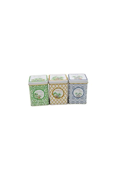 EVLE Erb24u3 Square Metal Storage Container 75x75 Set of 3, Forrest