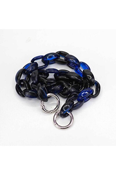 Ritzz Ακρυλική λαβή τσάντας με αλυσίδα 40 εκ. - Μπλε - Με ασημένιο δαχτυλίδι ...