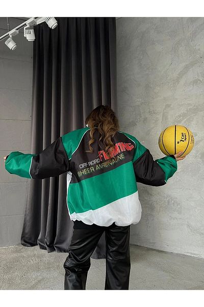 Gofeel Harajuku Street Racing Detail Unisex Oversize Bomber Jacket