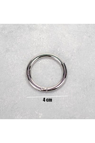 Ritzz Κλιπ δαχτυλιδιού τσάντας ελατηρίου 40mm Ασημί
