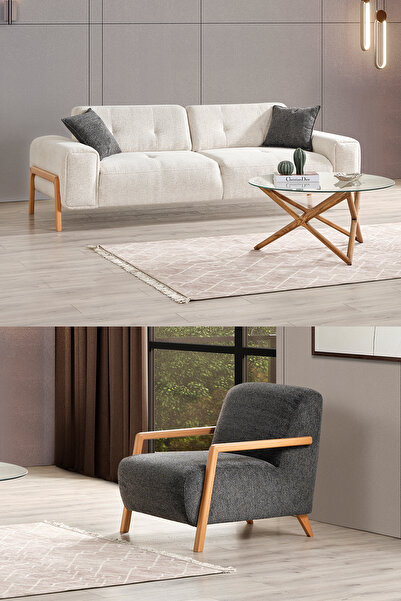 Eymense Dolex Kasalı Modern Sırt Mekanizmalı Koltuk Takımı 3 1