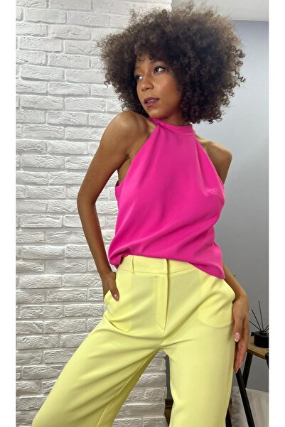 ROZALLİNİ Halter Yaka Bluz