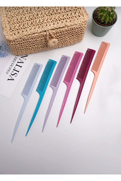 MAKSESUAR Comb Set Colorful Crepe Hair Parting Comb