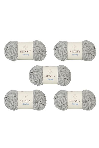 SENSY Roving Hand Knitting Thread 5 Pieces Scarf Beanie Thread Sweater Poncho Thread Cardigan Thread Knitting Thread