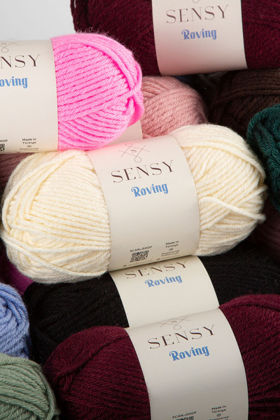 SENSY Roving Hand Knitting Thread 5 Pieces Scarf Beanie Thread Sweater Poncho Thread Cardigan Thread Knitting Thread