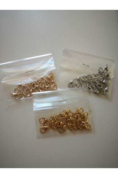 PASAMİA 502 Parrot Clip Set of 3 Gold - Silver (NICKEL) - Rose (60 PCS)