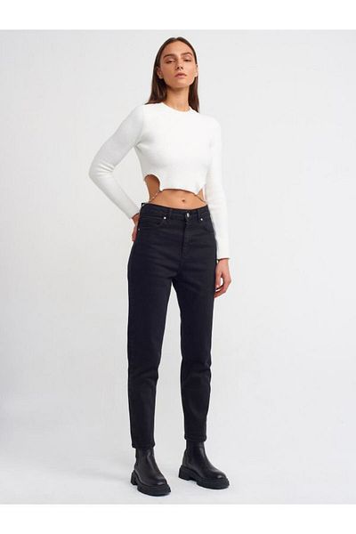Geppetto Comfort Lycra Mom Jean-Black New 2024