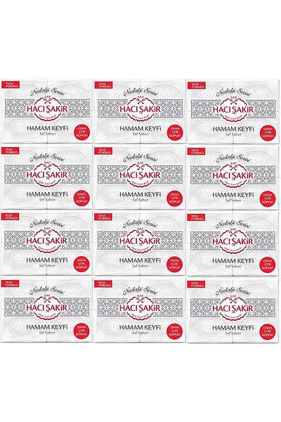 Hacı Şakir Soap 800GR Turkish Bath Enjoyment (Nostalgia Series) (Set of 12)