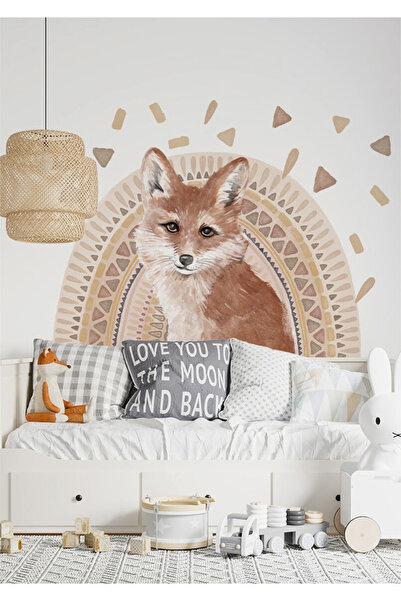 WALLHUMAN Стена стикер за детска стая Fox Rainbow