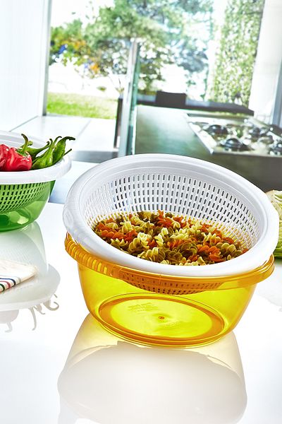 Emofom Strainer Container 4200 ml Basin Strainer & Pasta Strainer & Vegetable Fruit Washing Strainer