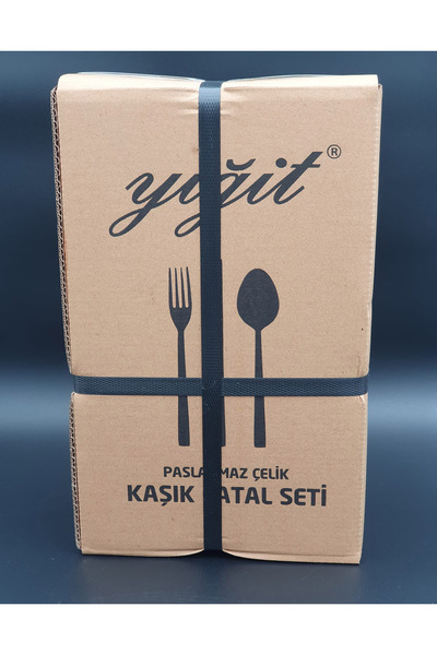 YİĞİTSTEEL SİNCE 1974 Mozaik Model 60 Parça Paslanmaz Çelik 12 Kişilik Kaşık Çatal Bıçak Takımı