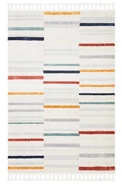 Eko Halı Terazzo Trz 01 Multy Hav Toz Vermez Yumuşak Dokulu Etnik Örgü Desenl...