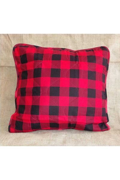 Sodra Cotton Collection Quilted Zippered Throw Pillow Cover Red 45x45cm02000382