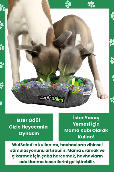 Havhav Wufsalad Köpek Yavaş Besleme Için Koklama Matı Interaktif Mama Saklamalı Kokla Bul Oyuncağı