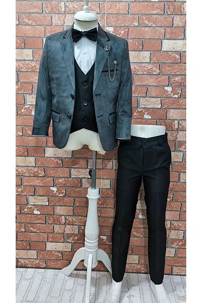 HAYTA Suit Vest Shirt Set Velvet 5years-10years