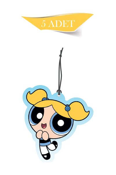 1001MODEL Powerpuff Girls Bubbles 5'li Dekoratif Oto Kokusu ve Oto Aksesuarı
