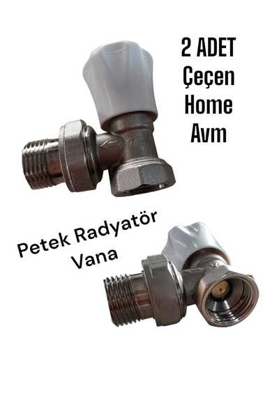 ÇEÇEN HOME (2 ADET)petek Köşe Radyatör Vana Hafif Tip Volanlı 1/2