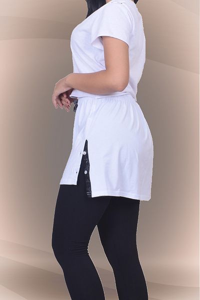 sufyy Combed Cotton Skirt with Two Side Slits