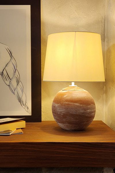 Qdec Vintage ceramic lampshade globe Red