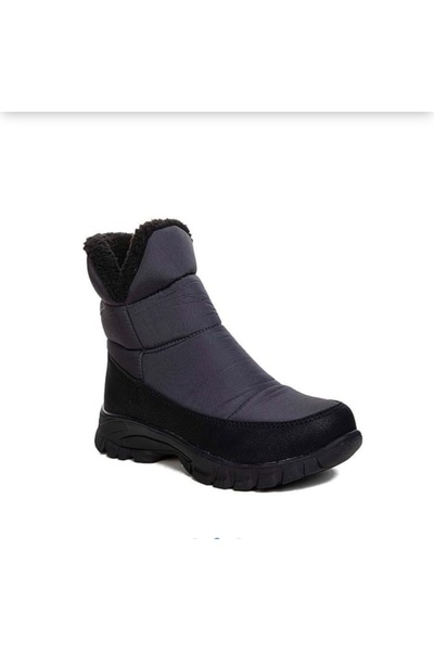 Bumerix unisex siyah su gecirmez ici yünlü kaymaz taban bot