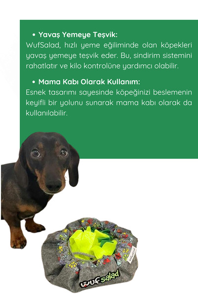 Havhav Wufsalad Köpek Yavaş Besleme Için Koklama Matı Interaktif Mama Saklamalı Kokla Bul Oyuncağı