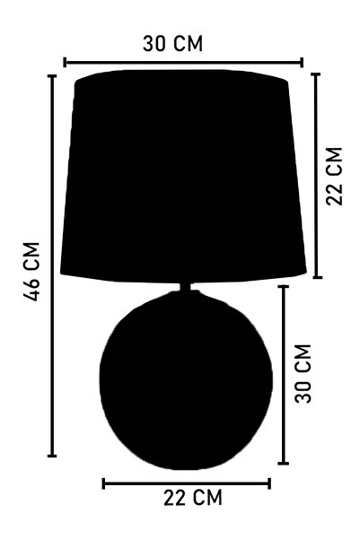 Qdec Vintage ceramic lampshade globe Gray