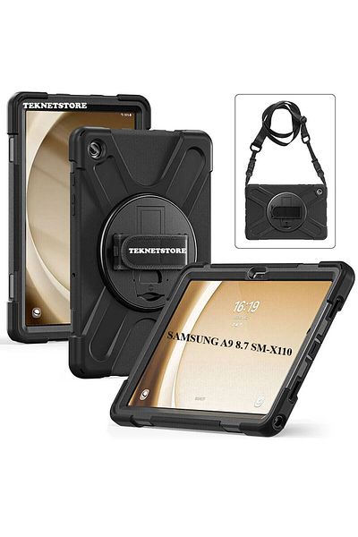 TEKNETSTORE Samsung Galaxy Tab A9 8.7 Inch Tablet Case Defender Hanging Tank Silicone High Protection Sm-x110