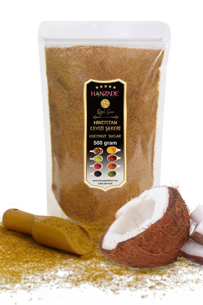 Hanzade Bitkisel Hindistan Cevizi Şekeri 500 Gr - Glutensiz, Vegan