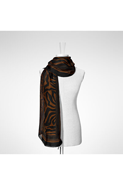 AKİPEK Tropik Zebra Desenli Viskon Şal
