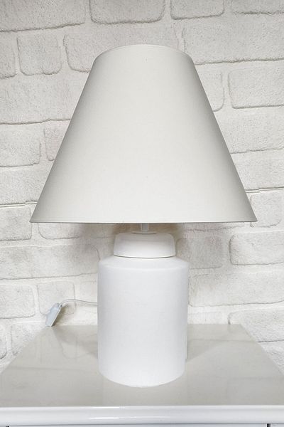 Qdec Vintage Ceramic Lampshade Cylinder Ecru-Conical Ecru