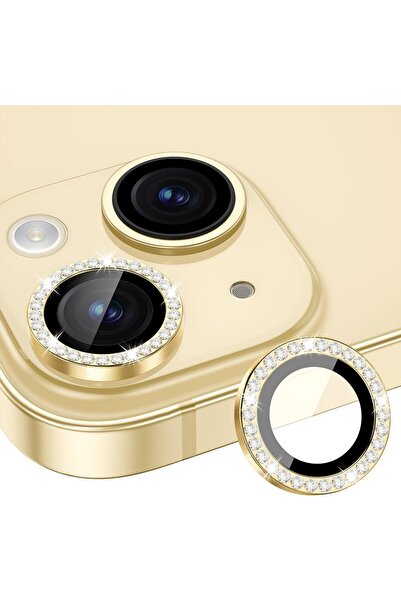 HyperAge Iphone 15 & Iphone 15 Plus Camera Protector Metal Frame Toughened Gl...