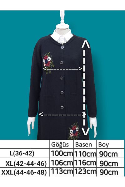 Nefs Front Embroidered Pocket Slit Cardigan