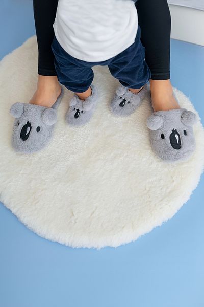 Lilabio Plush Koala Mother Slippers and Baby Slippers (Slippers and slippers are sold separately.)