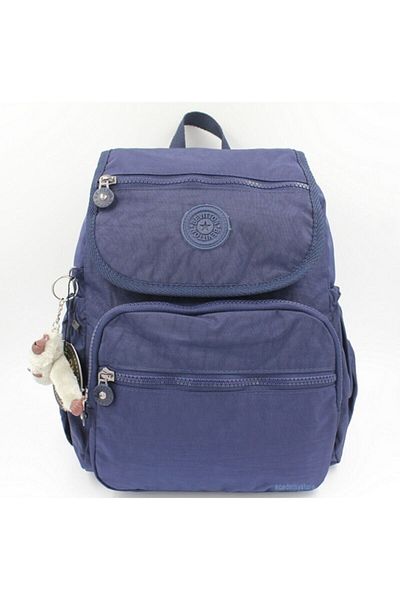 Bevitton Crinkle Waterproof Fabric Unisex Women's Navy Blue Backpack & School Bag