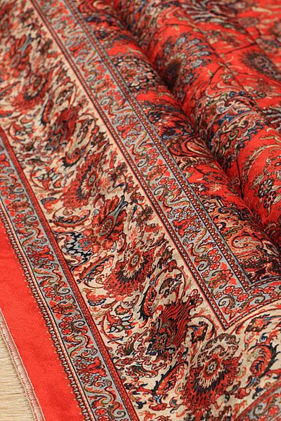 Bursa İpek Red Velvet Carpet Prayer Rug
