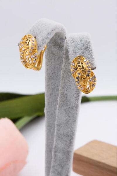 latif kuyumcu 22 Ayar Altın Küpe J Klips Kadın Küpe LKKP1211