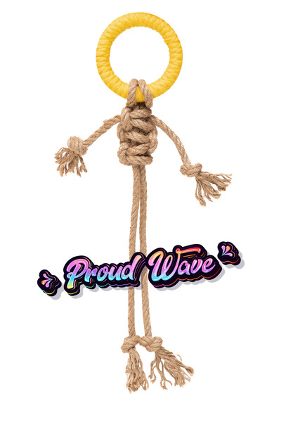 Proud Wave Large Size Rope Jute Dog Toy - for Medium Large Breed with Traction