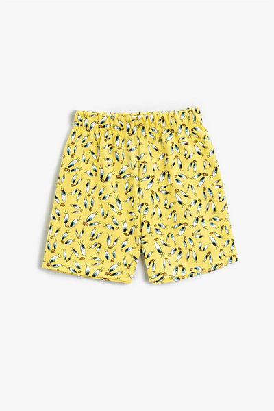 Koton Girl's Yellow Patterned Shorts & Bermuda 2SKG40006AK